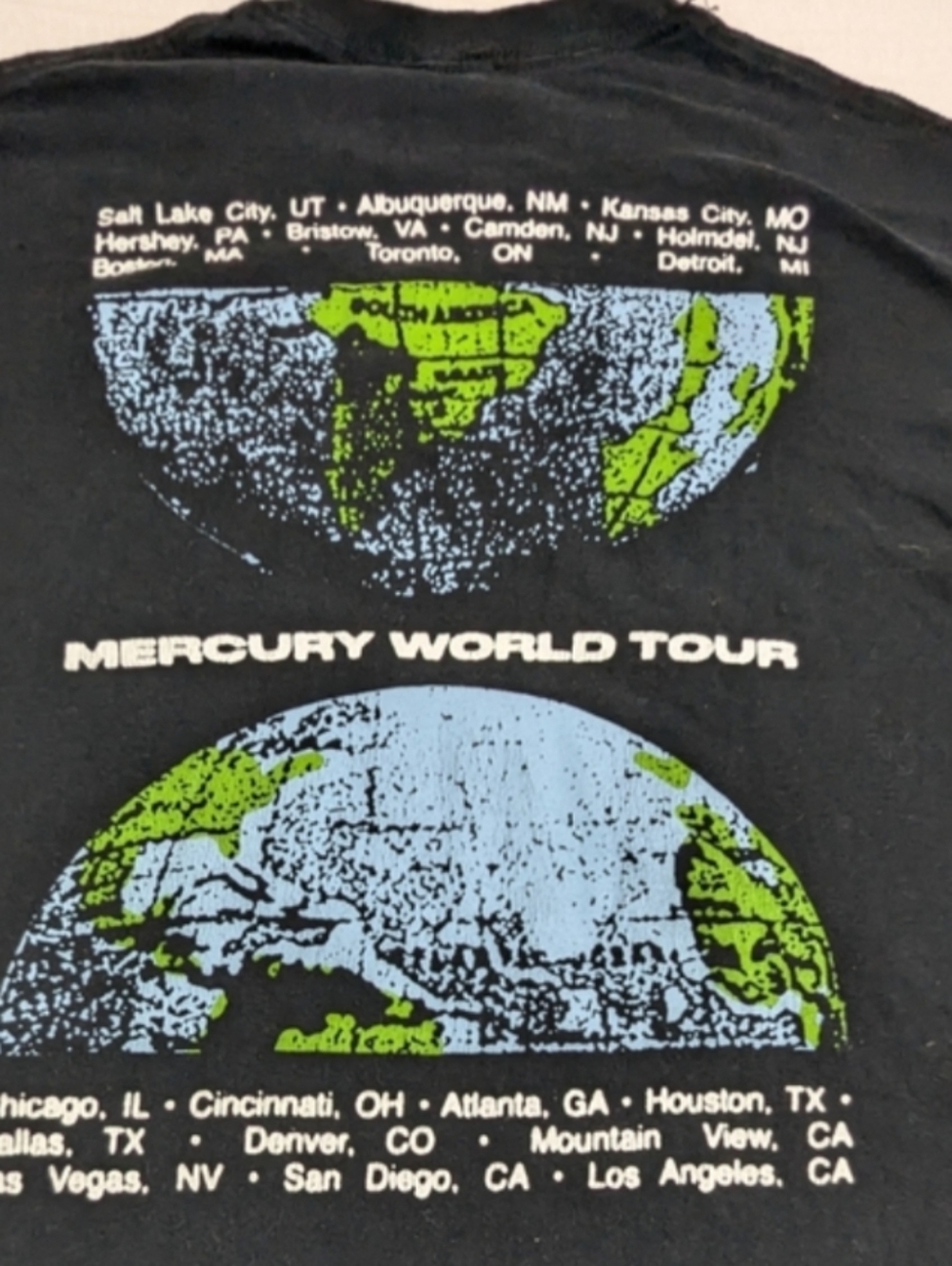Imagine Dragons Mercury World Tour  2022 Concert Tee - Cities/States on Back XL